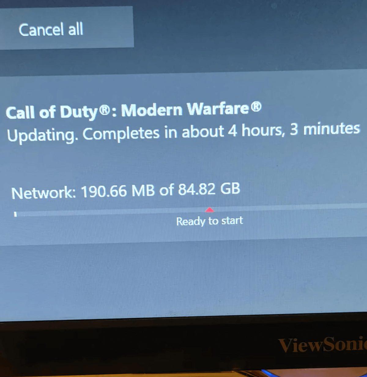 Modern Warfare Sezon 4 Güncelleme Hatası, Xbox’ta Güncelleme Boyutunu İkiye Katlıyor