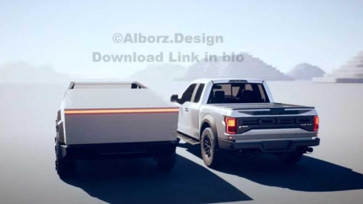 Tesla Cybertruck ile Ford F-150 Raptor, Tasarım Olarak Karşı Karşıya Geldi (Video)