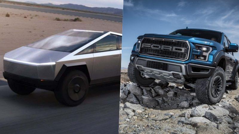 Tesla Cybertruck ile Ford F-150 Raptor, Tasarım Olarak Karşı Karşıya Geldi (Video)