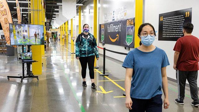 Amazon’un Çalışanlarını Sosyal Mesafeye Teşvik Etmek İçin Kullandığı İlginç Yöntem