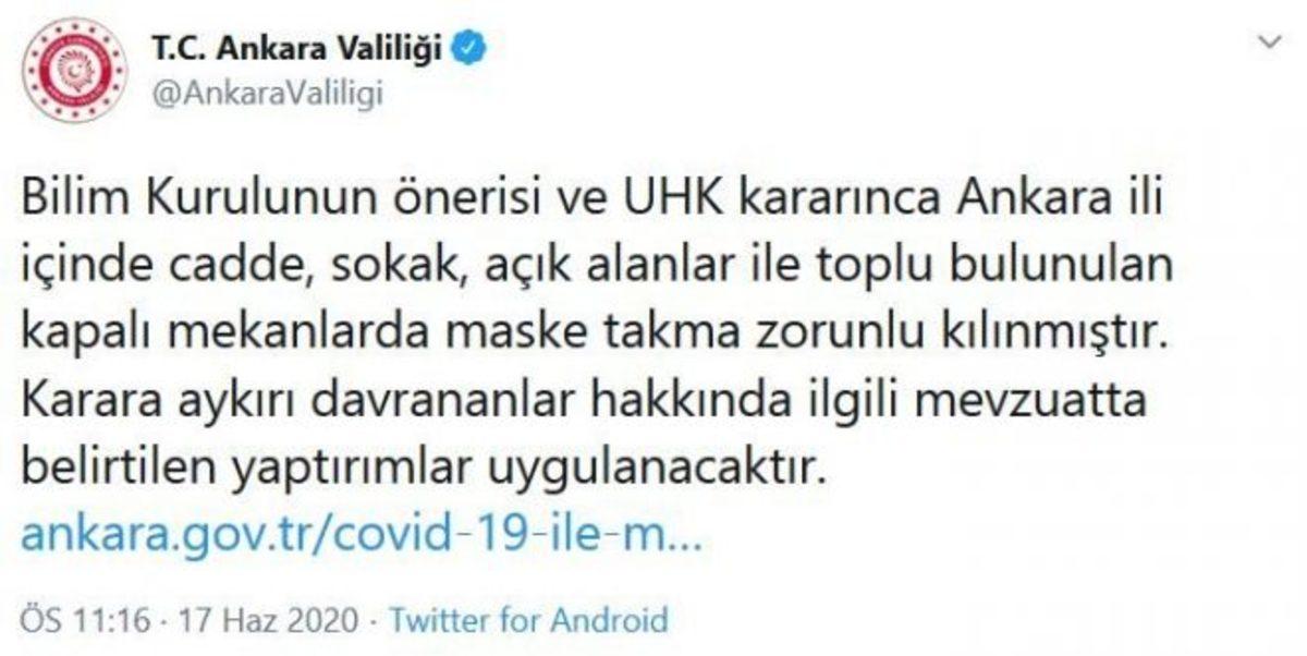 Son Dakika: İstanbul, Ankara ve Bursa’da Maskesiz Sokağa Çıkmak Yasaklandı