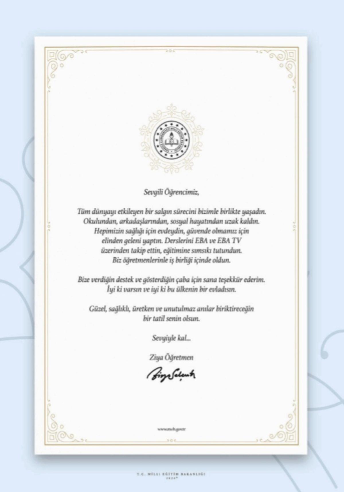 İlkokul, Ortaokul ve Lise Öğrencilerinin Karneleri e-Okul Üzerinden Erişime Açıldı