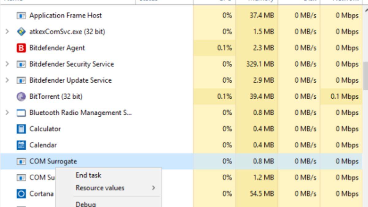 Görev Yöneticisindeki COM Surrogate (dllhost.exe) Virüs mü?