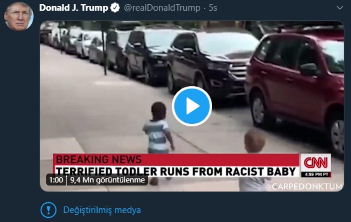 Twitter, Trump’ın Paylaştığı Videoya “Değiştirilmiş Medya” Etiketi Ekledi