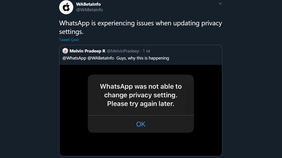 WhatsApp’ta Son Görülme ve Çevrimiçi Bilgisinde Sorunlar Yaşanıyor [Güncelleme]