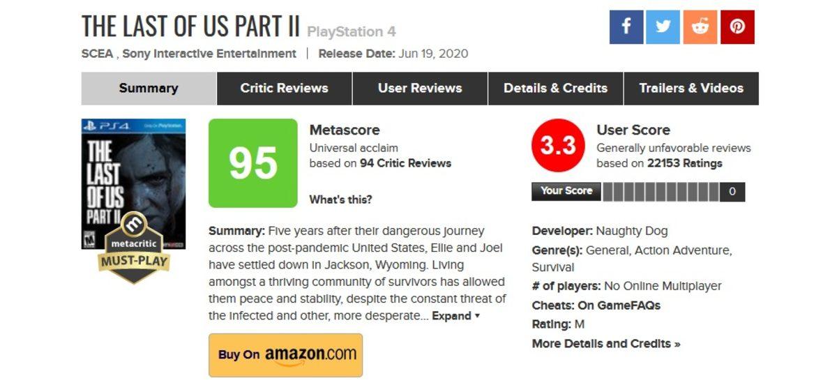 The Last of Us Part II, Metacritic’te Olumsuz Yorum Bombardımanına Tutuluyor