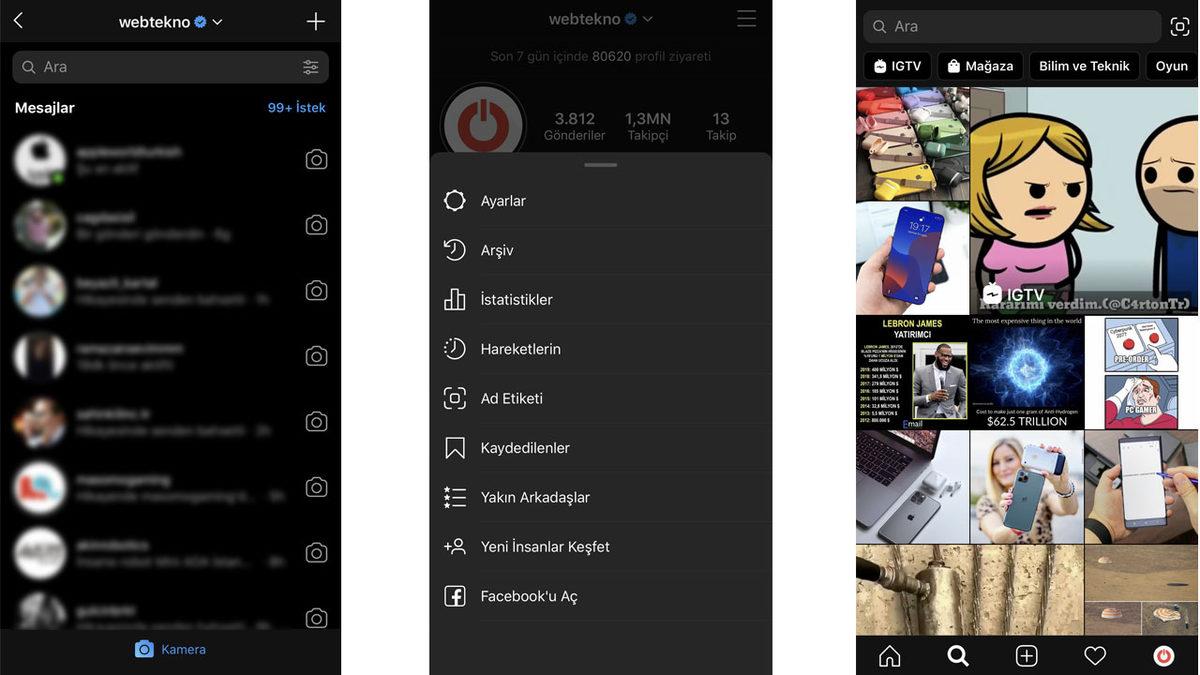Instagram Karanlık Mod, Android ve iOS’ta Nasıl Kullanılır?