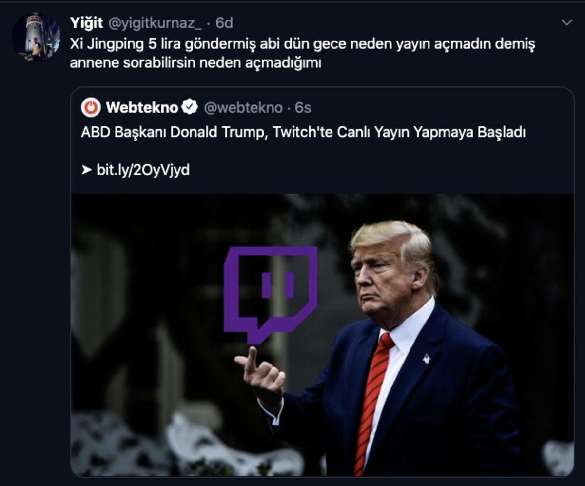 Trump’ın Twitch Yayıncısı Olma Kararına Gelen Birbirinden Komik 30 Yorum