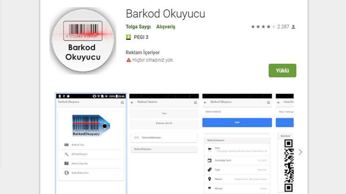 Ürünlerin Tüm Bilgilerini Gösteren Barkod Okuyucu Uygulamalar
