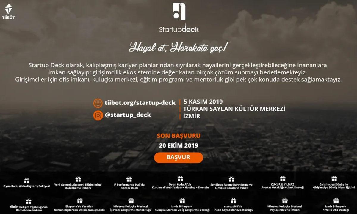 Startup Deck Girişimcilik Etkinliği 5 Kasım’da İzmir’de