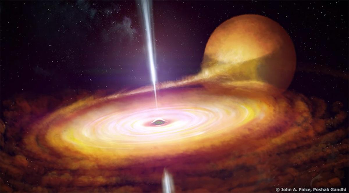 Gökbilimciler, Büyüyen Bir Kara Deliğe Ait Videoyu Paylaştılar (Video)