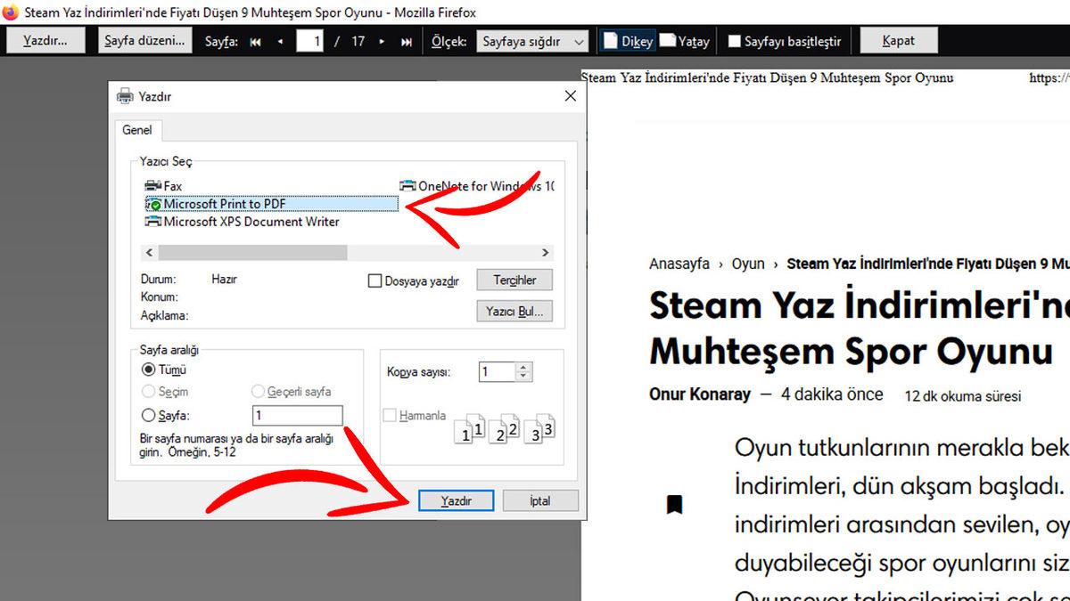 Firefox’ta Bir Site, PDF Olarak Nasıl Kaydedilir?