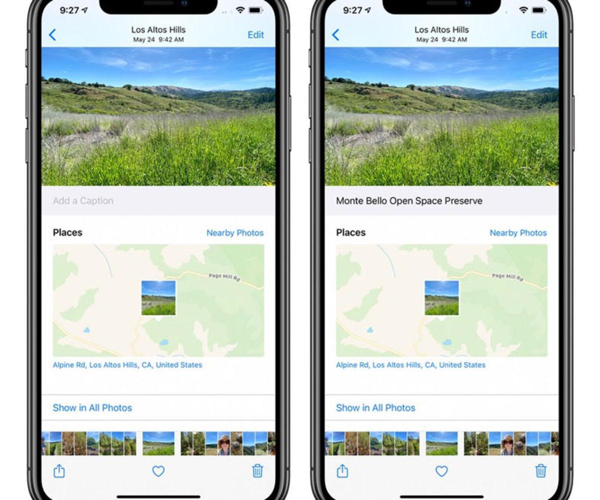 iOS 14’le Birlikte Kullanıcılar, Fotoğraflara Başlık Ekleyebilecekler