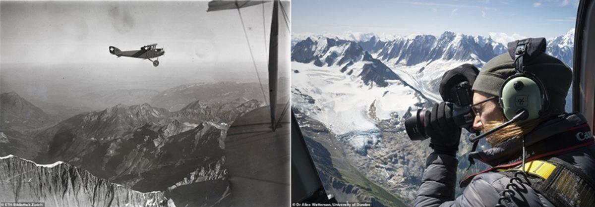 Alplerin 100 Yıldaki Buz Kaybını Ortaya Koyan İçler Acısı Kuş Bakışı Fotoğraflar