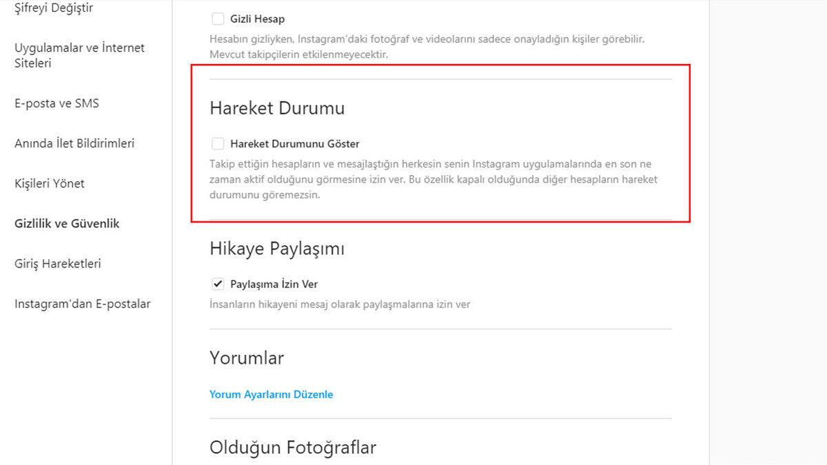Instagram Son Görülme Nasıl Kapatılır?