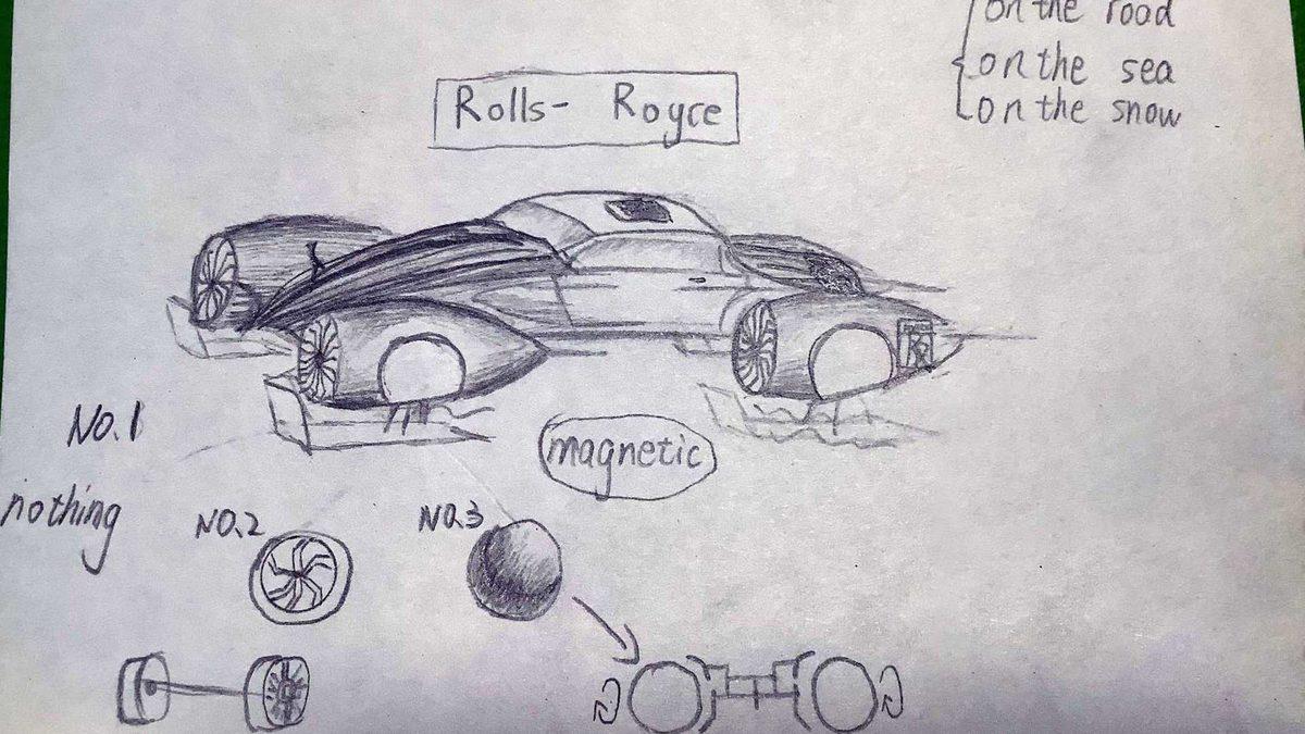 Rolls-Royce, 8 Yaşındaki Çocuğun Elle Çizdiği Otomobili 3D Konsepte Dönüştürdü