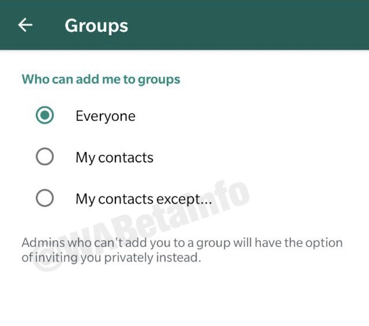 WhatsApp Beta Sürümüne, Aylardır Beklenen ’Grup Gizlilik Ayarları’ Geldi