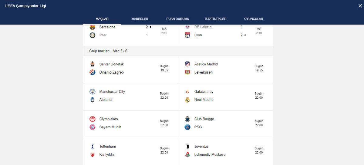 Google’dan Şampiyonlar Ligi’nin Her Anını Takip Etmenizi Sağlayacak Özellik