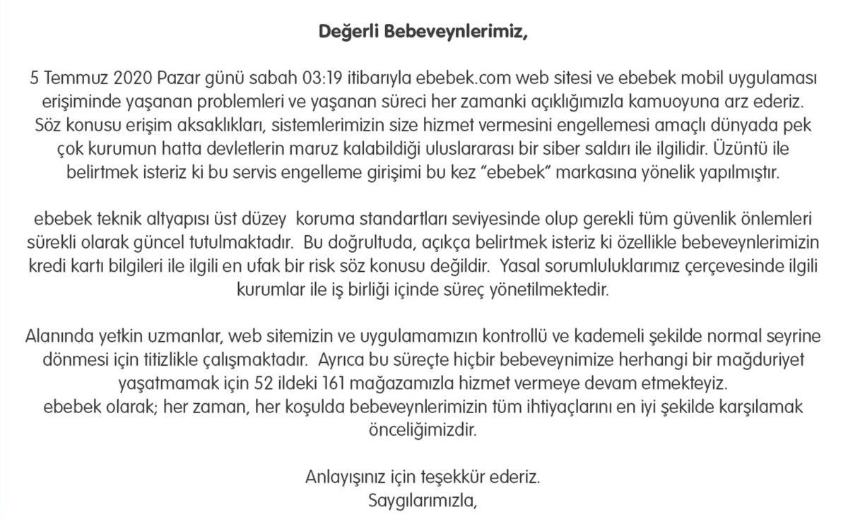 E-Bebek’in Hacklendiği ve 300 Bitcoin Fidye İstendiği İddia Ediliyor