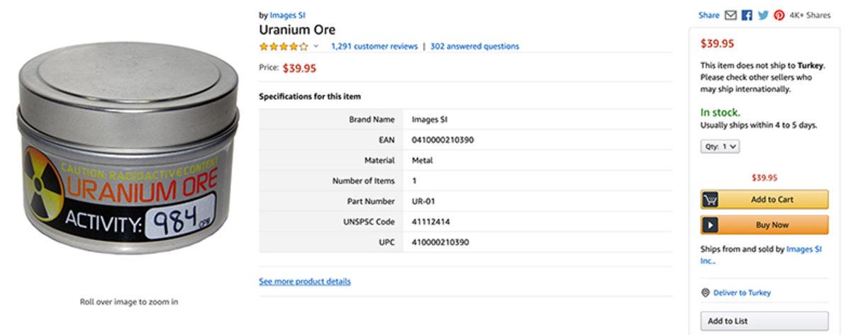 İnternet Üzerinden Uranyum Satın Alabileceğinizi Biliyor muydunuz?