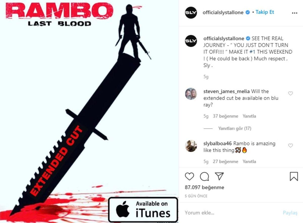 Sylvester Stallone, Rambo 6’nın Gelebileceğini İma Etti