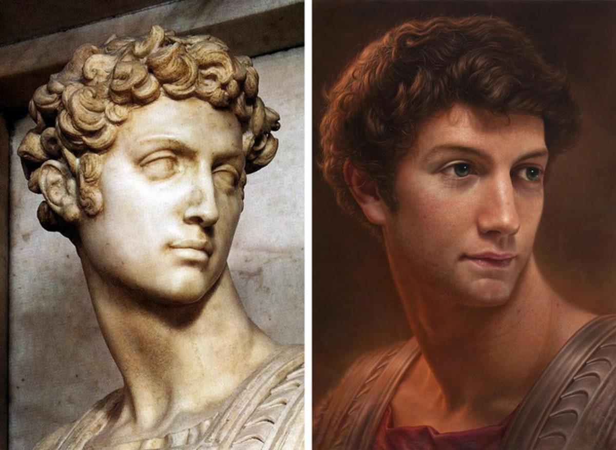 Ünlü Heykelleri Gerçek Hayata Döndüren Ressamın Muhteşem Çalışmaları