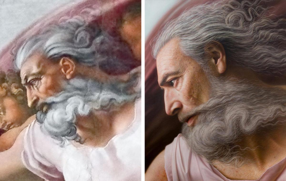 Ünlü Heykelleri Gerçek Hayata Döndüren Ressamın Muhteşem Çalışmaları