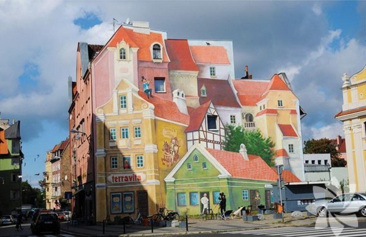 Koskoca Binaları Adeta Tuvale Dönüştüren 10 Başarılı Duvar Boyama Sanatı