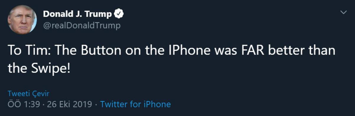 Donald Trump, iPhone’lardaki Tuşu Geri İstediğini Söyledi
