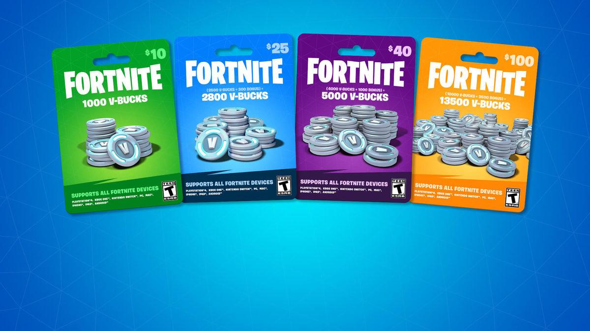 Epic Games, Fortnite V-Bucks Kartlarını Gerçek Mağazalara Getiriyor