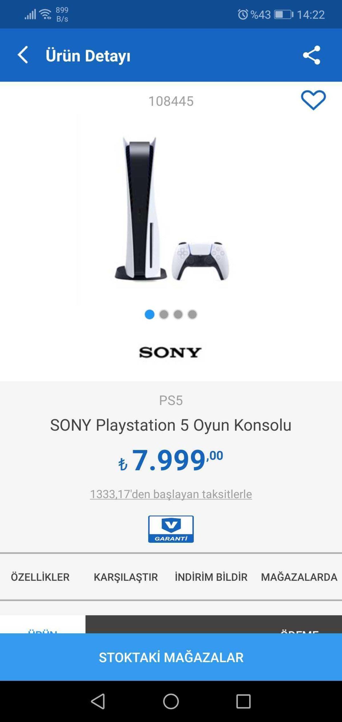 PlayStation 5’in Türkiye Fiyatı, Vatan Bilgisayar’ın Mobil Uygulamasında Ortaya Çıktı