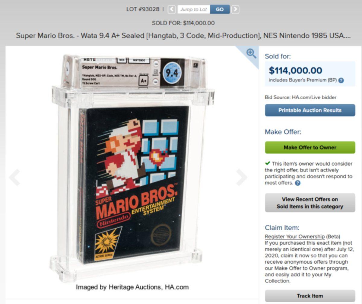 Hiç Açılmamış Super Mario Bros. Oyunu, Dünya Rekoru Kıran Korkunç Bir Fiyata Satıldı