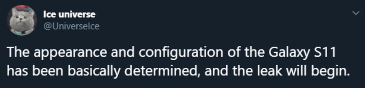 Ünlü Twitter Kullanıcısı, Samsung Galaxy S11’in Tasarımının Tamamlandığını Duyurdu