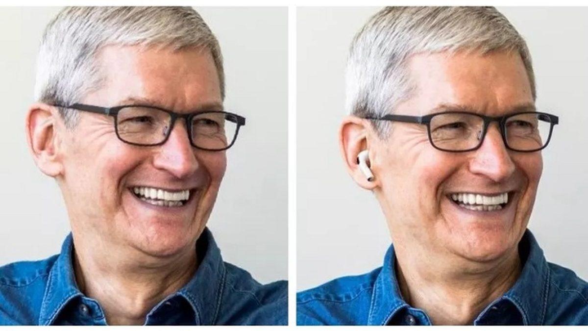 Apple CEO’su Tim Cook, Yeni AirPods Pro’yu Photoshop ile Kulağına Taktı