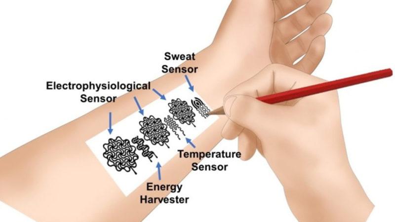 Sadece Kağıt ve Kalemden Yapılmış Giyilebilir Sağlık Takip Sensörleri Geliyor