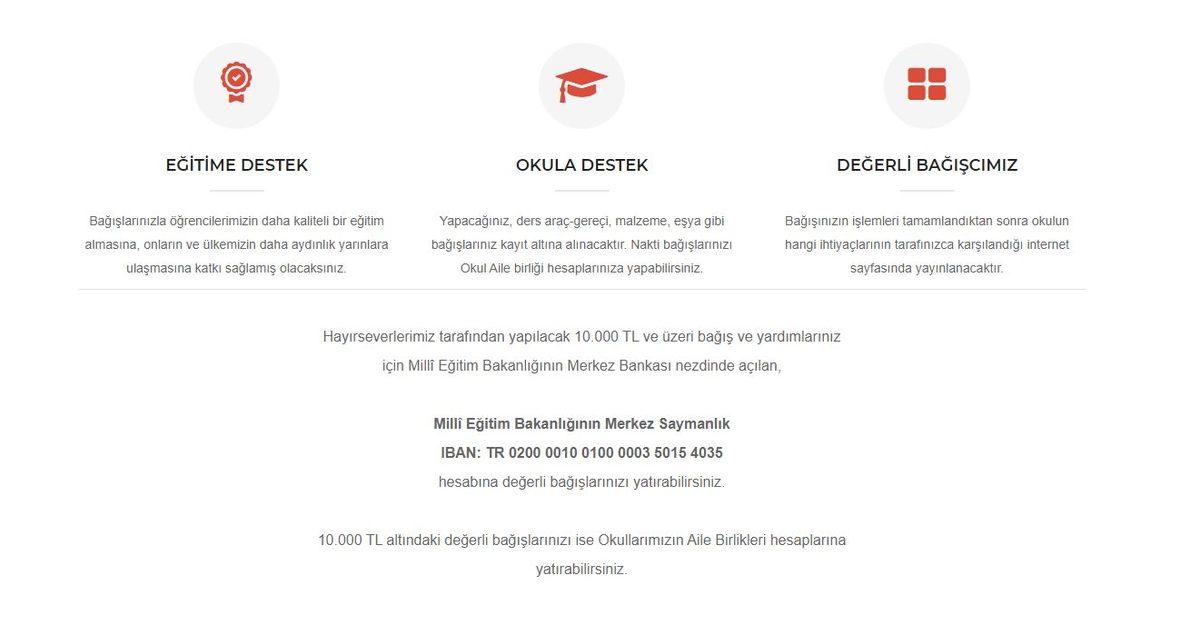 MEB, Okullara Destek Olabileceğiniz İhtiyaç Haritası Platformunu Açtı