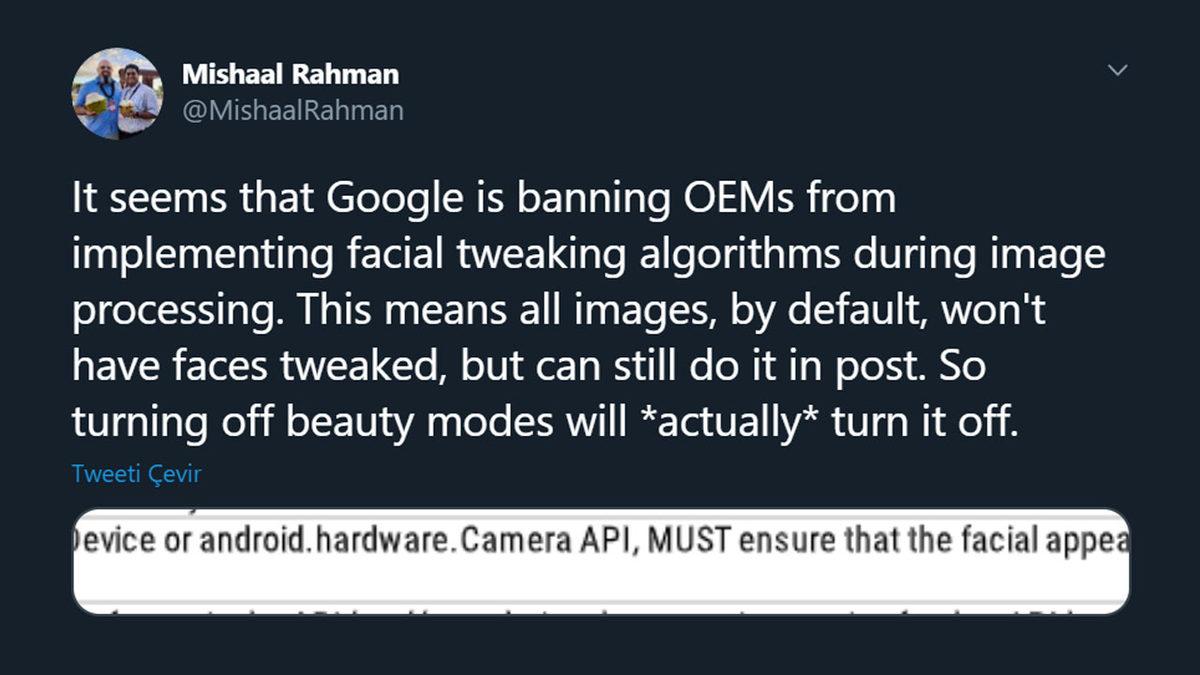 Google, Android 11’de Cilt Pürüzsüzleştirme Gibi Kamera Özelliklerini Yasaklayacak