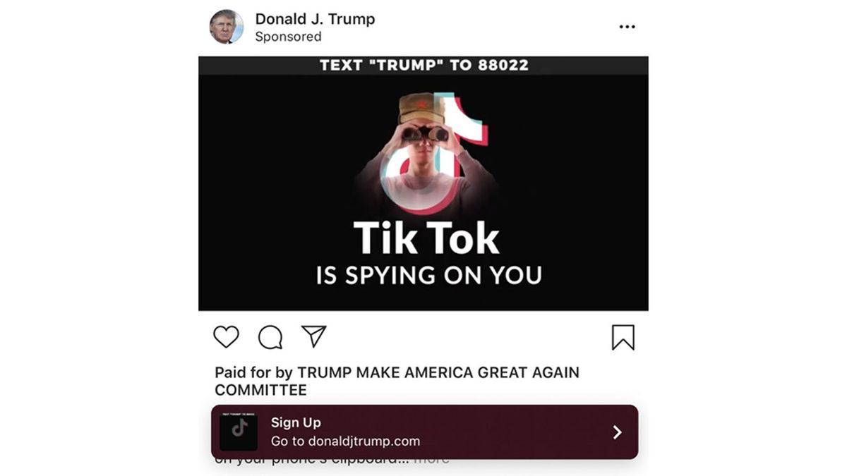 Donald Trump, Facebook ve Instagram’da TikTok Karşıtı Bir Reklam Yayınladı