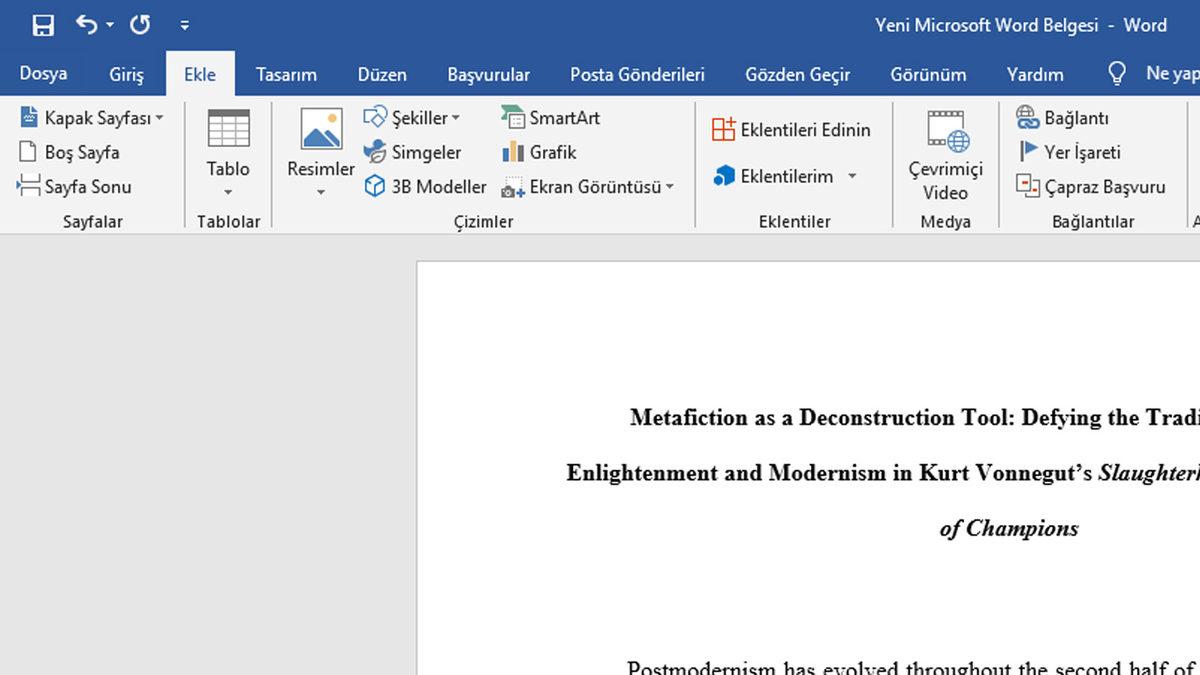 Word’de Sayfa Numarası Ekleme Nasıl Yapılır?