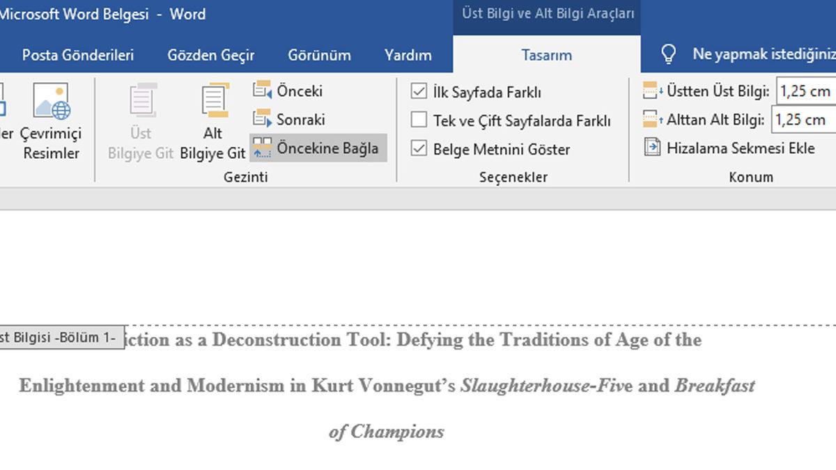 Word’de Sayfa Numarası Ekleme Nasıl Yapılır?