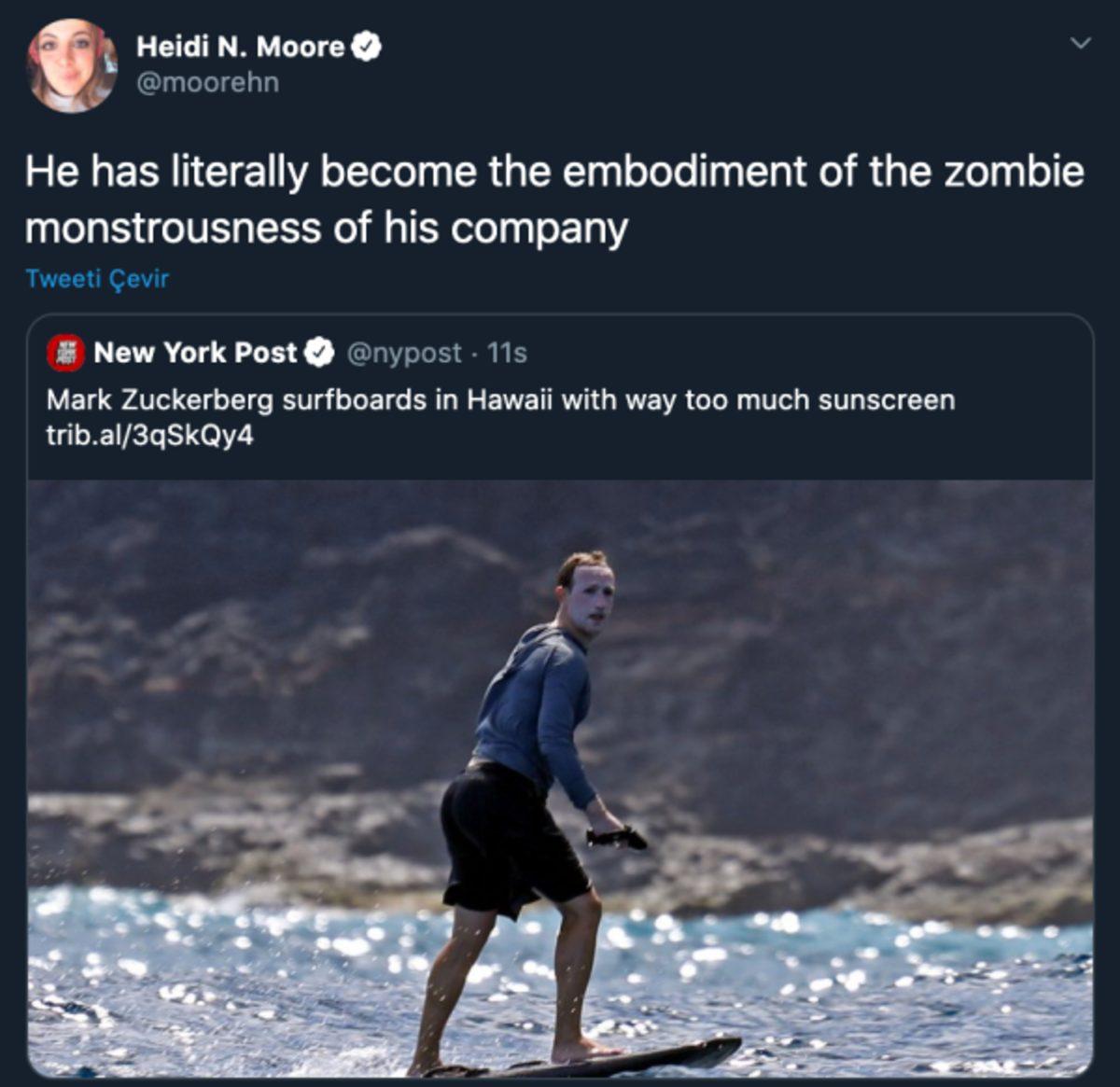 Mark Zuckerberg Güneş Kremini Fazla Kaçırınca Sosyal Medyanın Diline Düştü