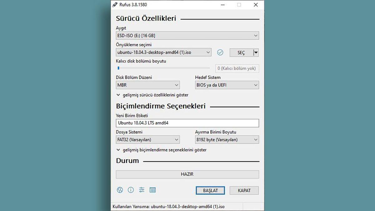 Rufus ile Windows ve Ubuntu İçin USB Sürücüsü Nasıl Yapılır?