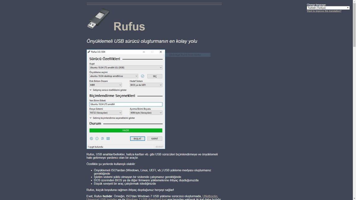 Rufus ile Windows ve Ubuntu İçin USB Sürücüsü Nasıl Yapılır?