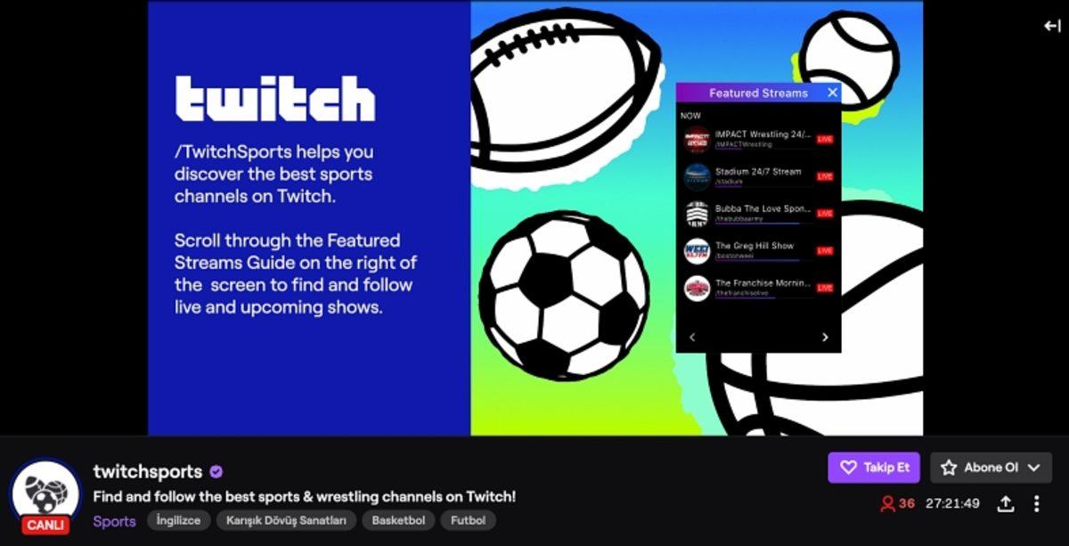 Twitch, Geleneksel Sporlardan İçerikler Yayınlayacağı Bir Kanal Açtı