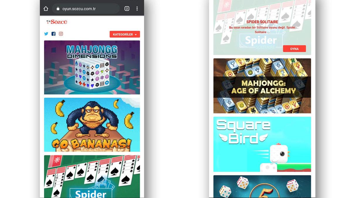 Haber Sitesi Sözcü, Mobil Uyumlu Oyun Sitesi Açtı