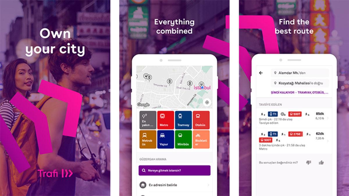 Trafi Benzeri, Toplu Taşıma Bilgisi İçin 10 Pratik Uygulama