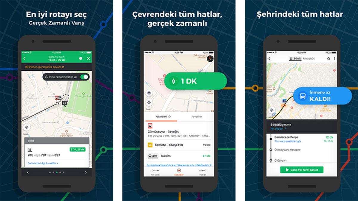Trafi Benzeri, Toplu Taşıma Bilgisi İçin 10 Pratik Uygulama