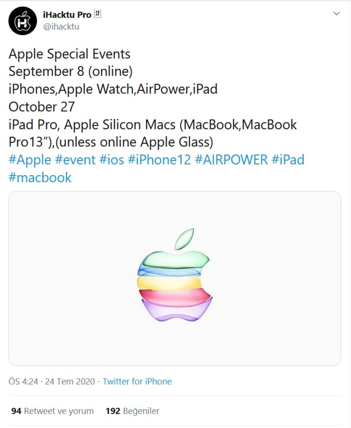 Apple’ın iPhone 12 Ailesini Tanıtacağı Tarih Ortaya Çıktı