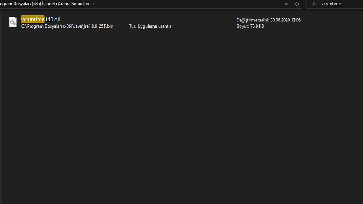 vcruntime140.dll Hatası Nasıl Çözülür?