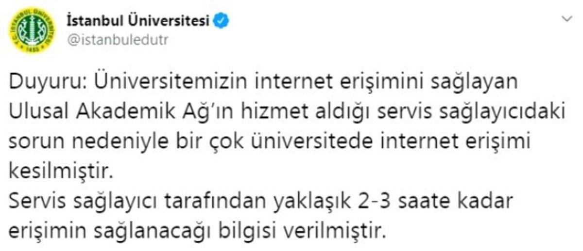 Türkiye’deki Üniversitelerin Birçoğunda İnternet Kesildi